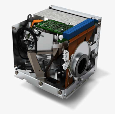Bildunterschrift: Modul für Laser-Satellitenkommunikaton
